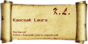 Kascsak Laura névjegykártya